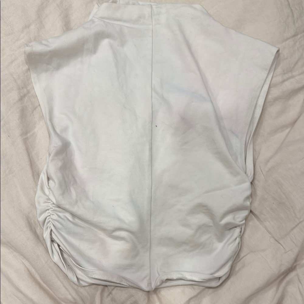 reformation white sleeveless top